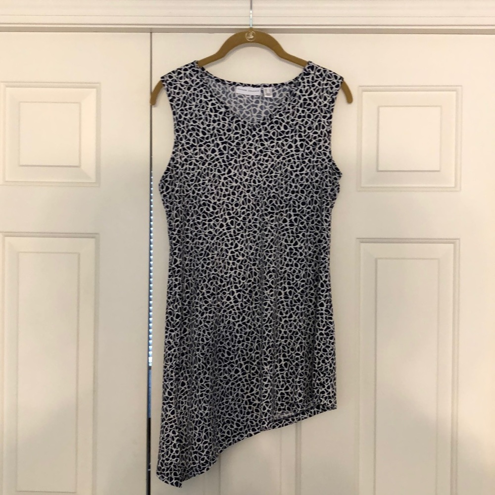 Susan Graver asymmetrical sleeveless top XS NWOT